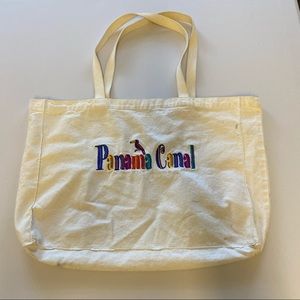 Vtg Panama Canal tote bag Made in USA